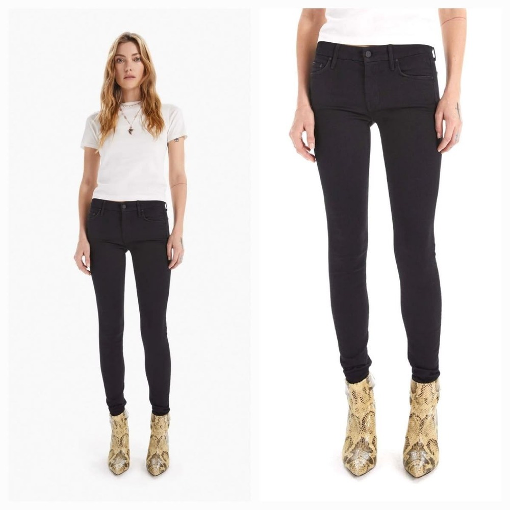 Mother The Looker Skinny Jeans Not Guilty Black High Rise Denim 27